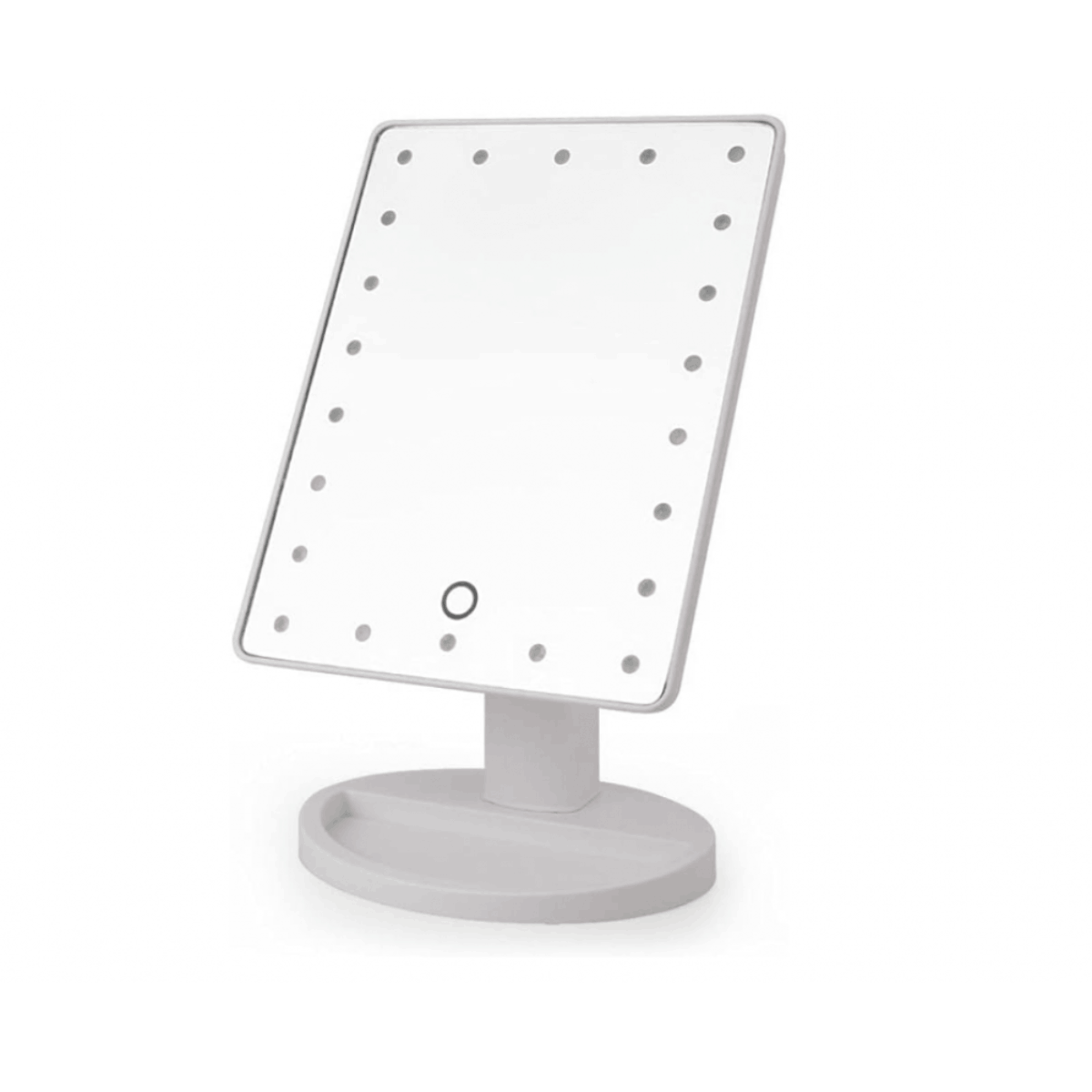 Espelho De Mesa C/ Led Portátil Maquiagem Camarim Articulado Cor Da Moldura Branco