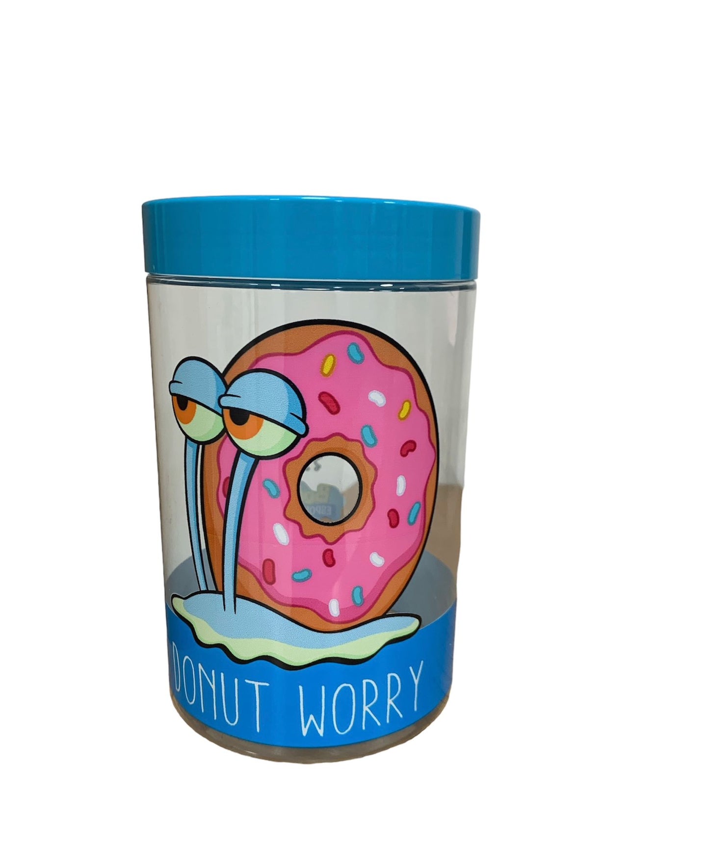 ORGANIZADOR DE PLÁSTICO REDONDO AZUL GARRY- BOB ESPONJA COM TAMPA DE ROSCA 1500ML