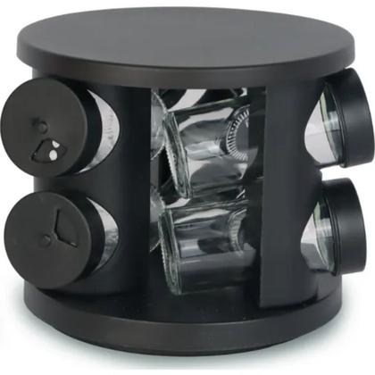 PORTA CONDIMENTOS PRETO C 6PCS