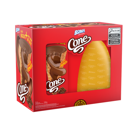 OVO ROMA CONE AO LEITE 200G