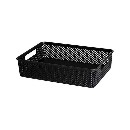CESTO ORGANIZADOR PRETO 39X27X7,5 CM LINEA