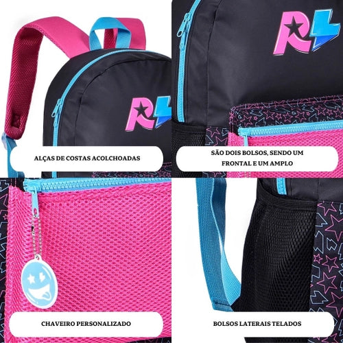 MOCHILA ALÇAS ACOLCHOADAS AMPLA JUVENIL RL24026