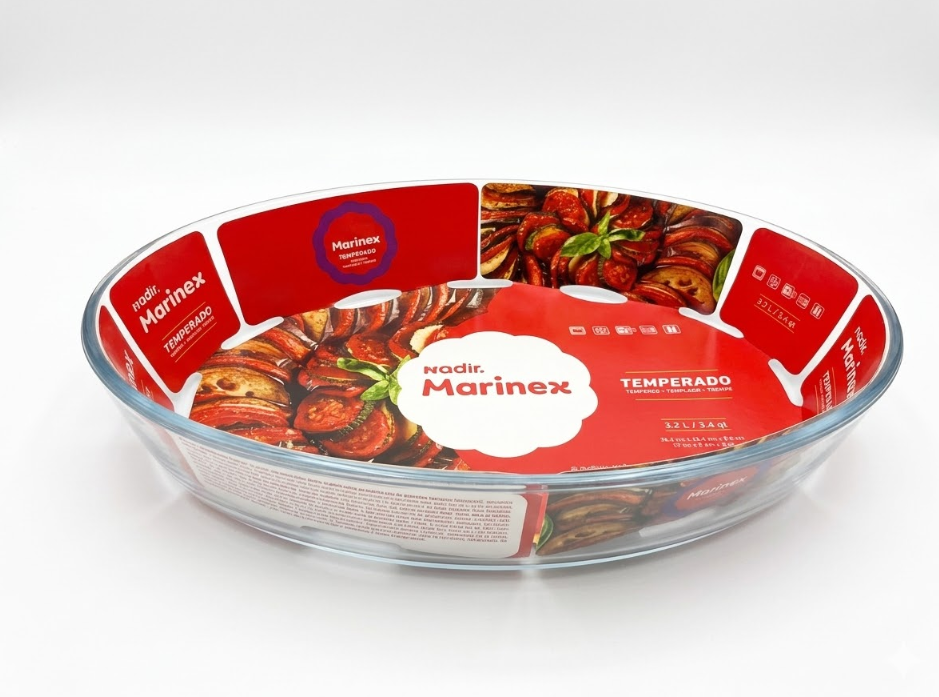 Assadeira Oval Nadir Marinex Temperado