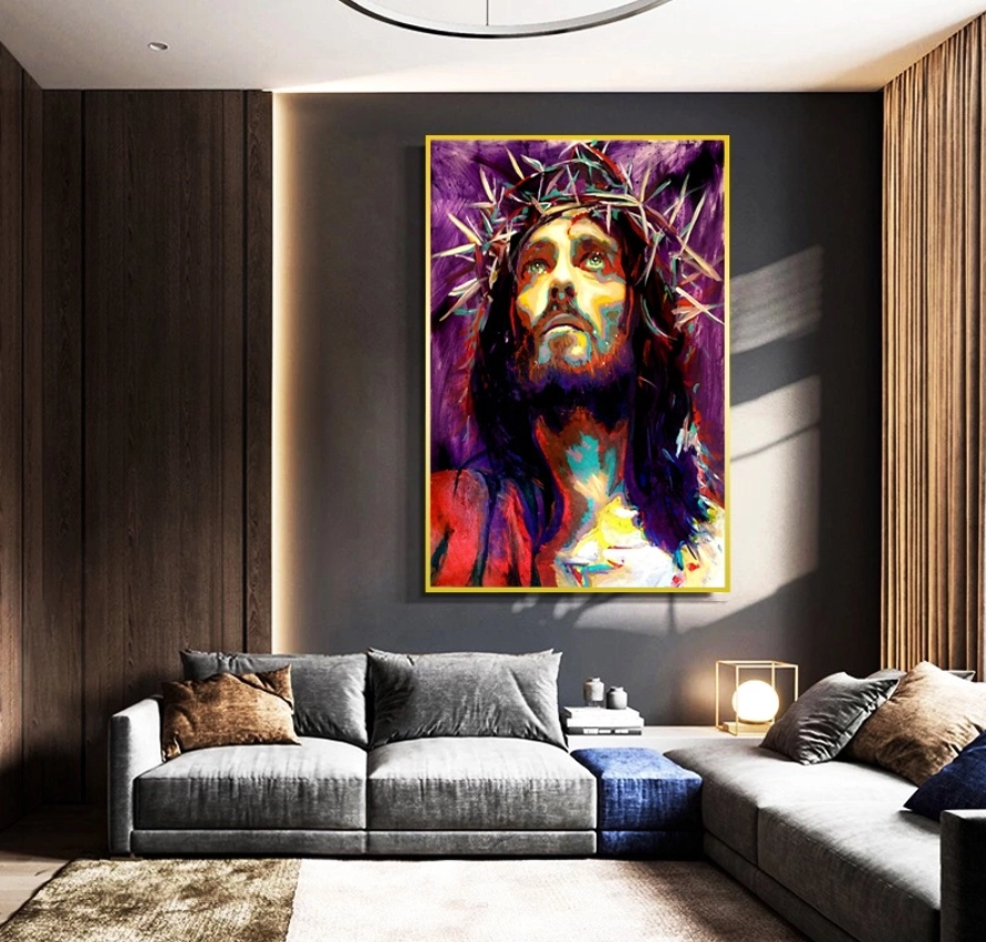 Quadro Decorativo Emoldurado 90x120  - jesus