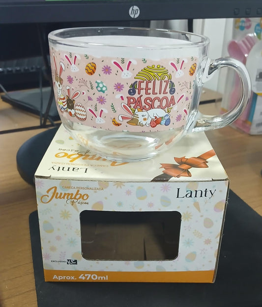 CANECA PERSONA FELIZ PASCOA 470ML