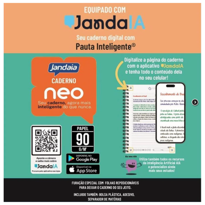 Caderno Universitário 1x1 80 Folhas Capa Dura Neo Harry Potter