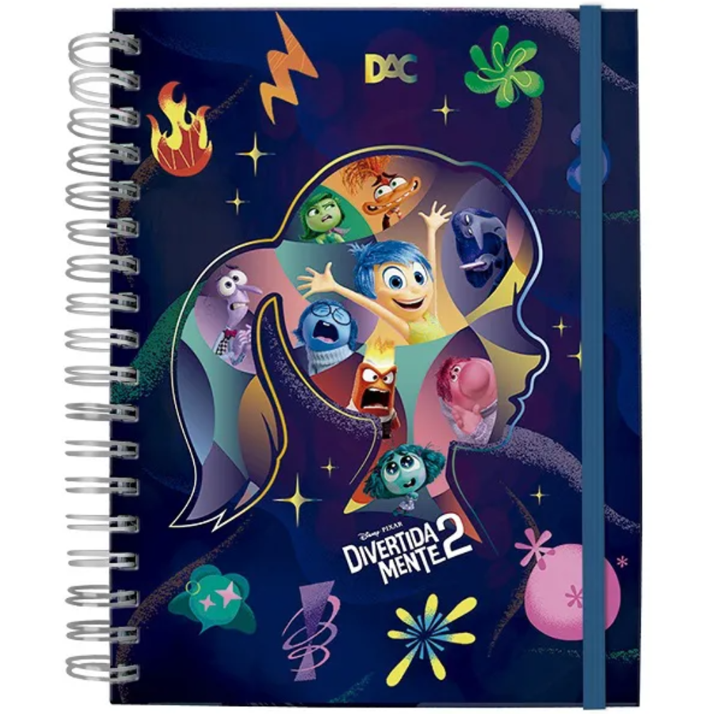 Caderno SMART Colegial Disney Divertidamente C/FLS Tira e Põe DAC