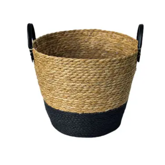 CESTO DE FIBRA NATURAL 21X17X9 CM BRANCO