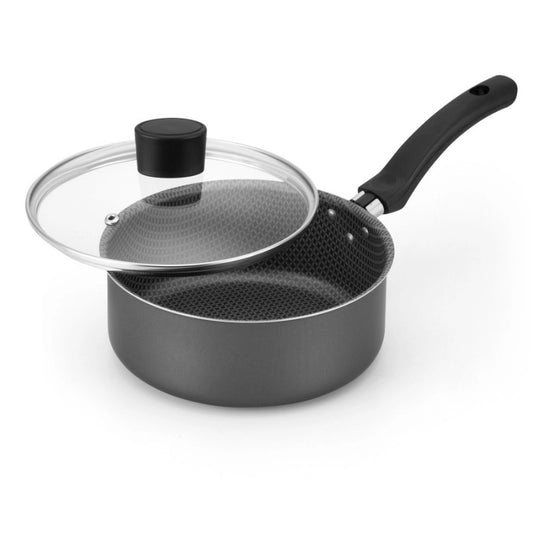 PANELA ENJOY 18 C/ TP VIDRO AA CINZA