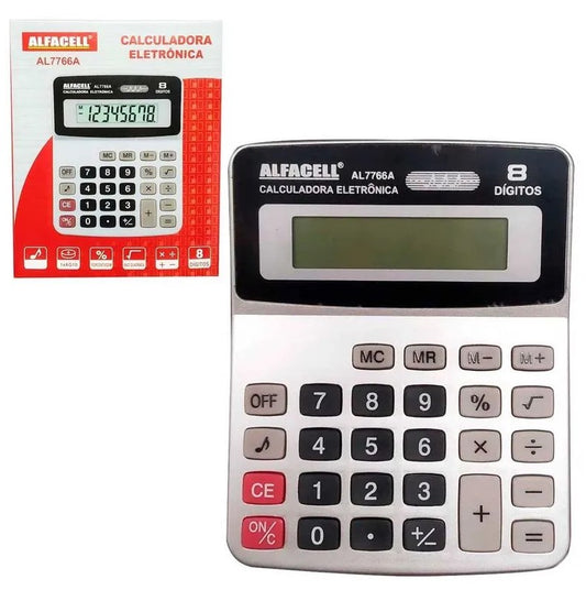 Calculadora Eletrônica De Mesa 8 Dígitos Alfacell AL7766A