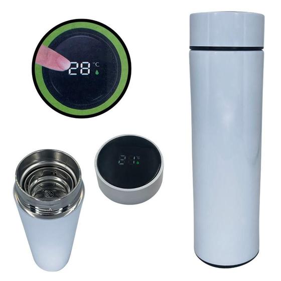GARRAFA TERMICA 500ML COM SENSOR DE TEMPERATURA