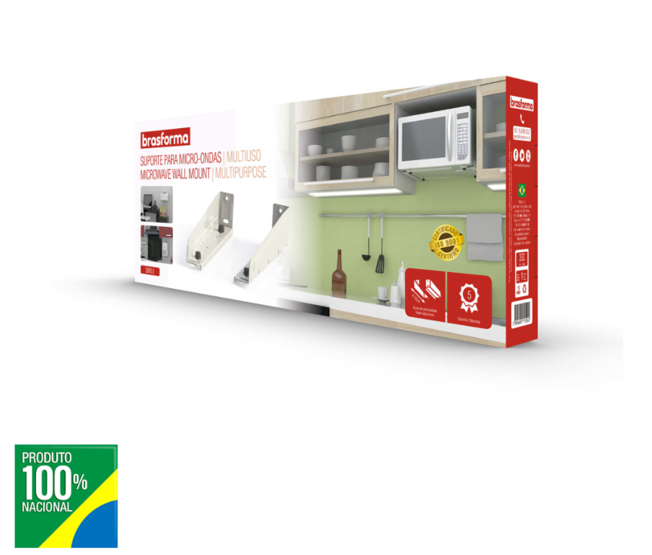 Suporte para Forno Micro-ondas – Brasforma SBR 5.0 – Branco