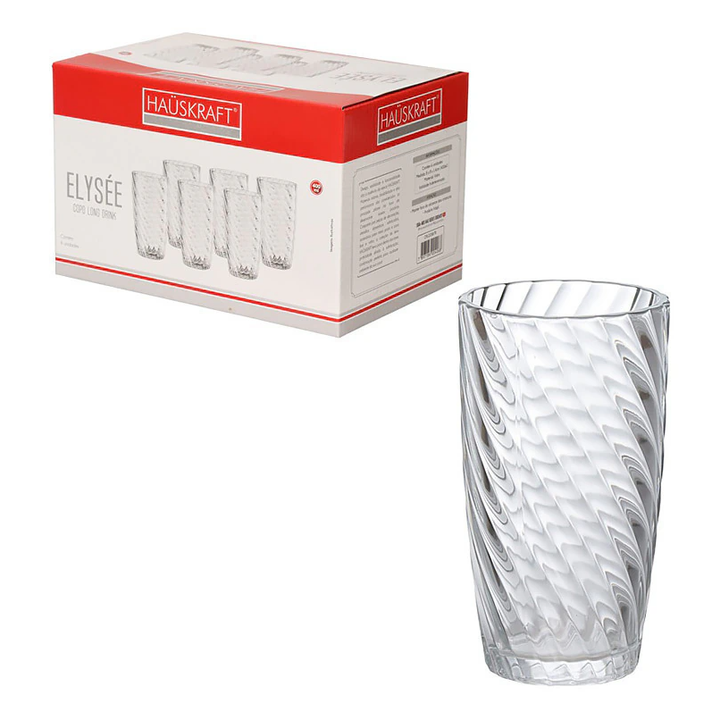 CONJ 6 COPOS ELYSEE 400ML