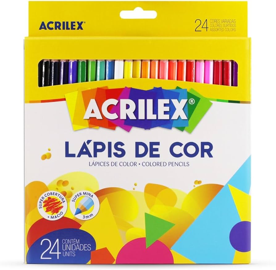 LAPIS DE COR 24 COR acrilex