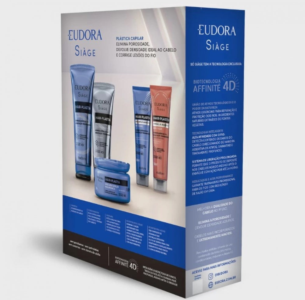 Kit Eudora siàge hair-plastia shampoo 250ML + condicionador 125ML