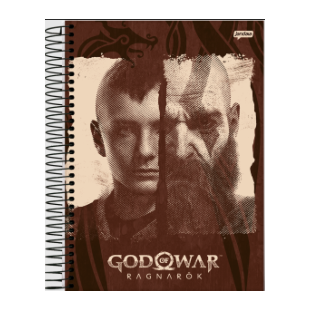 CADERNO ESPIRAL UNIVERSITÁRIO 10M GOD OF WAR