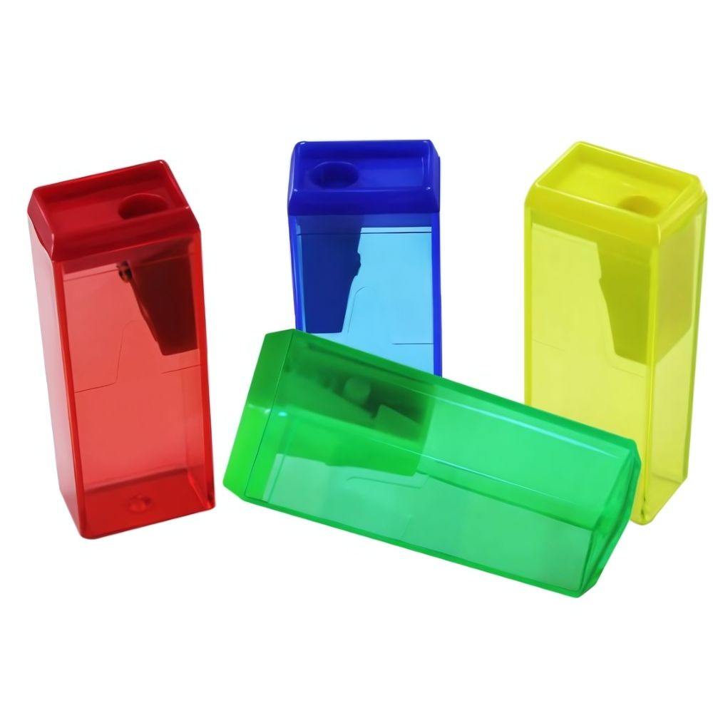 APONTADOR PLASTICO COLETOR RETANGULAR 6CM