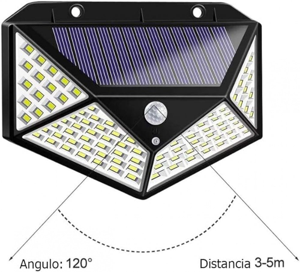 Luminária Energia Solar Parede 100 Leds - ALFACELL