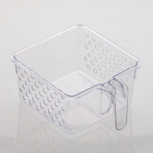 CESTO ORGANIZADOR C/ ALCA 23 X 19 X 10 CM CRISTAL