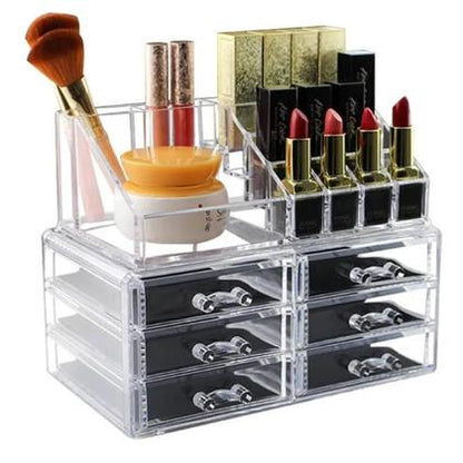 ORGANIZADOR DE MAQUIAGEM COM 6 GAVETAS