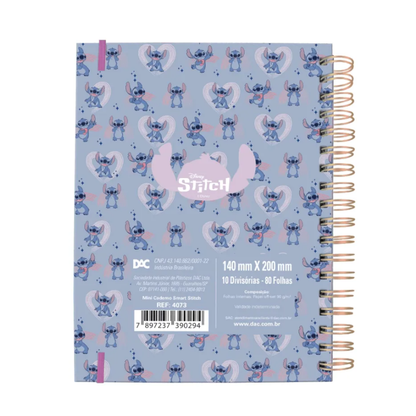 Caderno Smart Colegial Stitch com 80 Folhas Reposicionáveis Dac