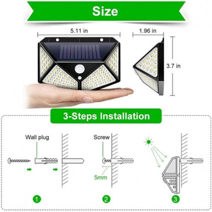 Luminária Energia Solar Parede 100 Leds - ALFACELL