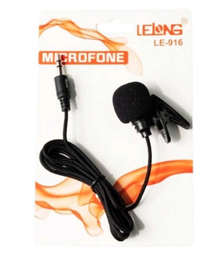 Microfone De Lapela Para Celulares E Computadores P2-Lelong