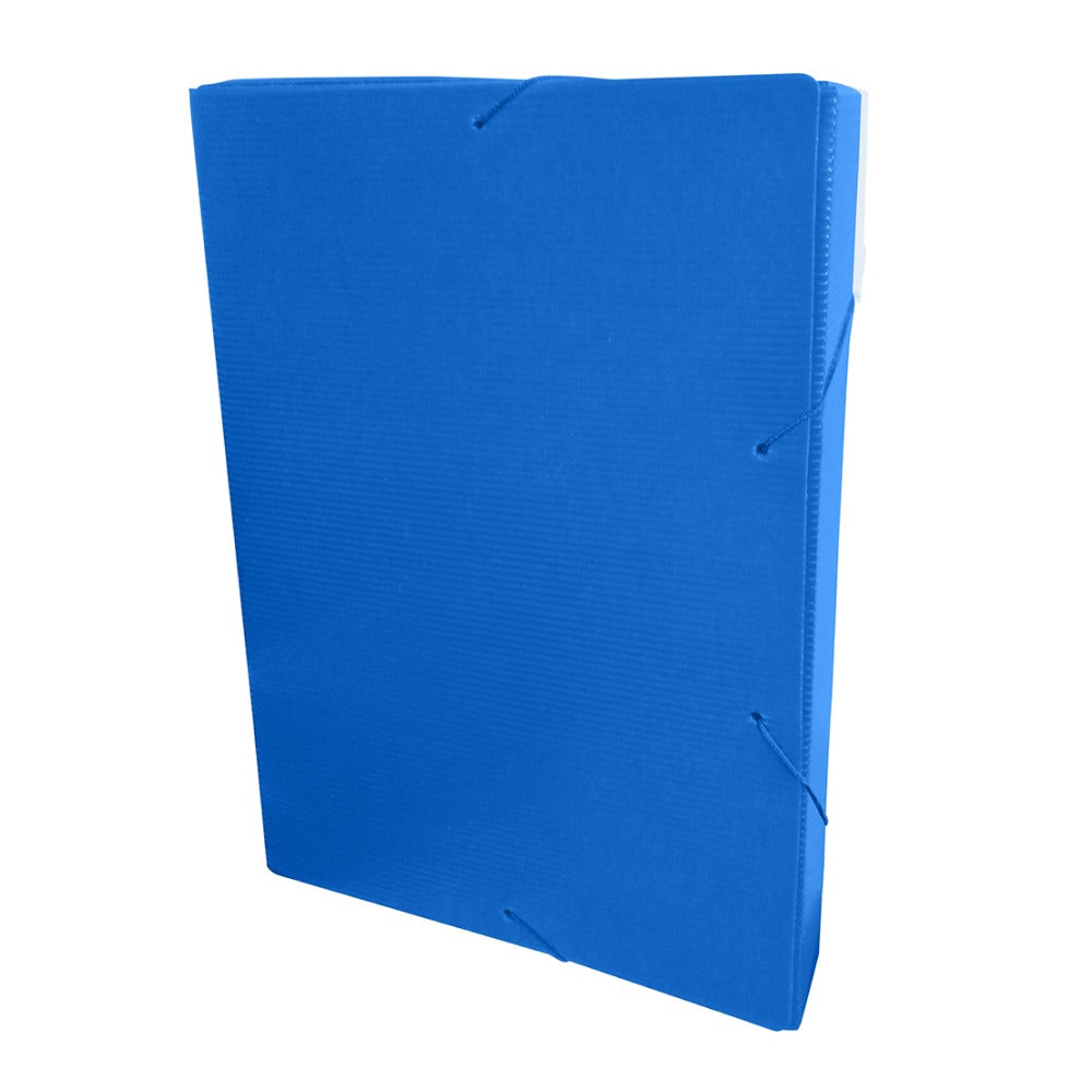 PASTA ABA ELASTICO OFICIO LOMBO 2 CM POLIDELLO AZUL