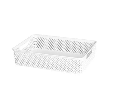 CESTO ORGANIZADOR BRANCO 23X16X6,0 CM LINEA