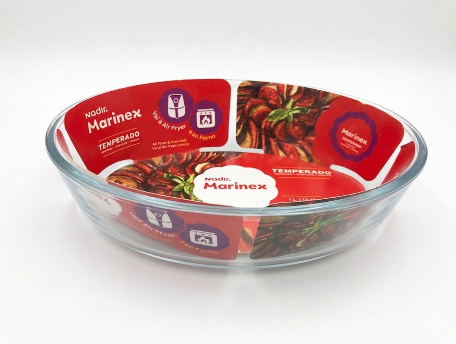 Assadeira Oval Nadir Marinex Temperado